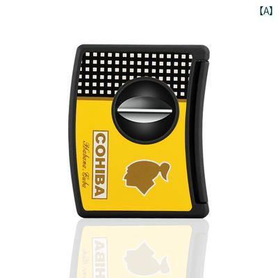 タバコグッズ　タバコ用品　かっこいい　大人 CIGARLOONG シガーカッター全 自動 V 字型 シガーカッター ステンレス ポータブル ギフト ボックス 包装