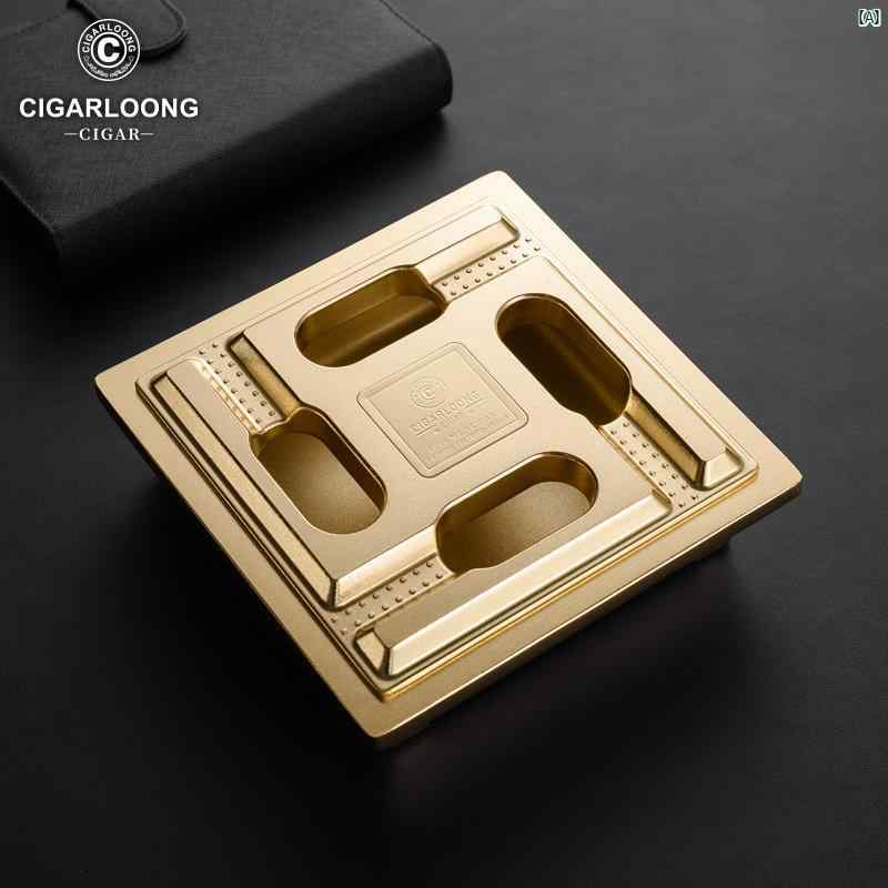 タバコグッズ　タバコ用品　かっこいい　大人 CIGARLOONG シガー 灰皿 金属大 直径 4 スロット 家庭用 中国 CL
