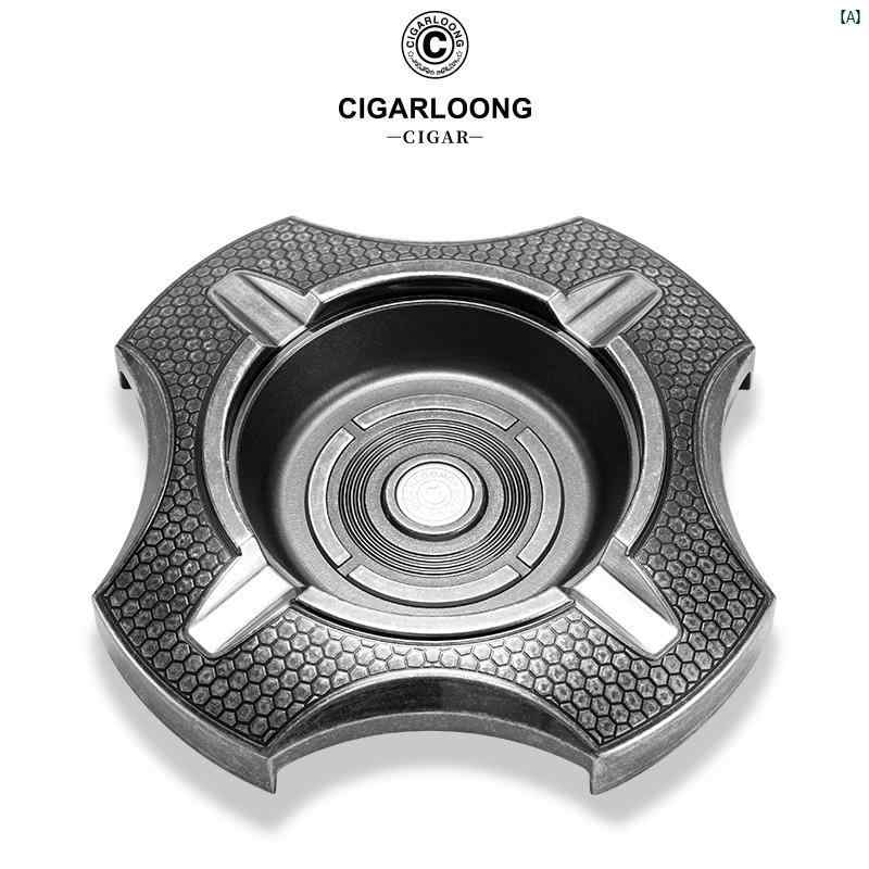 タバコグッズ　タバコ用品　かっこいい　大人 CIGARLOONG シガー 灰皿 金属大 直径 オフィス ギフト ボックス CL 2025