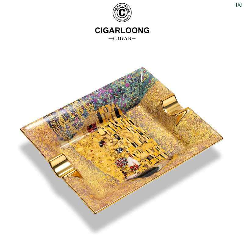タバコグッズ　タバコ用品　かっこいい　大人 CIGARLOONG シガー 灰皿大 径 ヨーロピアン レトロ 塗装 飾り 灰皿 CGtz 263