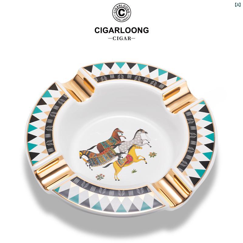 タバコグッズ　タバコ用品　かっこいい　大人 CIGARLOONG シガー 灰皿 ヨーロピアン エナメル ファッション 家庭用 家具 CLG 24 B 2