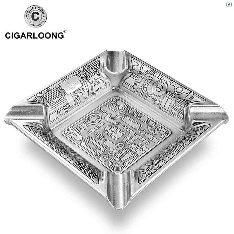 タバコグッズ　タバコ用品　かっこいい　大人 CIGARLOONG シガー 灰皿 銅 金属大 直径 トラフ 葉巻 喫煙 アクセサリー