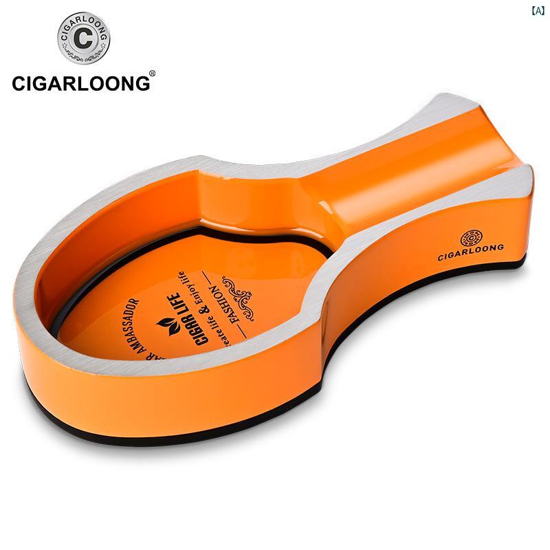 タバコグッズ　タバコ用品　かっこいい　大人 CIGARLOONG シガー 灰皿大 直径 葉巻 トラフ ポータブル オフィス 専用