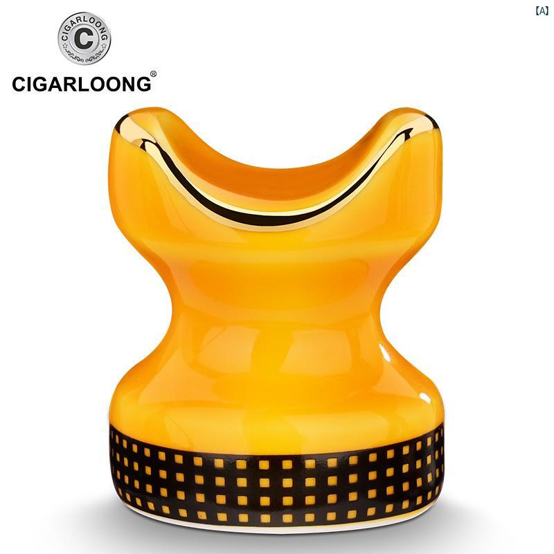 タバコグッズ　タバコ用品　かっこいい　大人 CIGARLOONG シガー ホルダー トラフ ミニ ポータブル ボーンチャイナ大 径