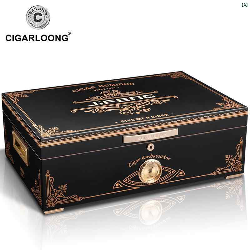 タバコグッズ　タバコ用品　かっこいい　大人 CIGARLOONG シガー ヒュミドール 杉 材大容量 プロ