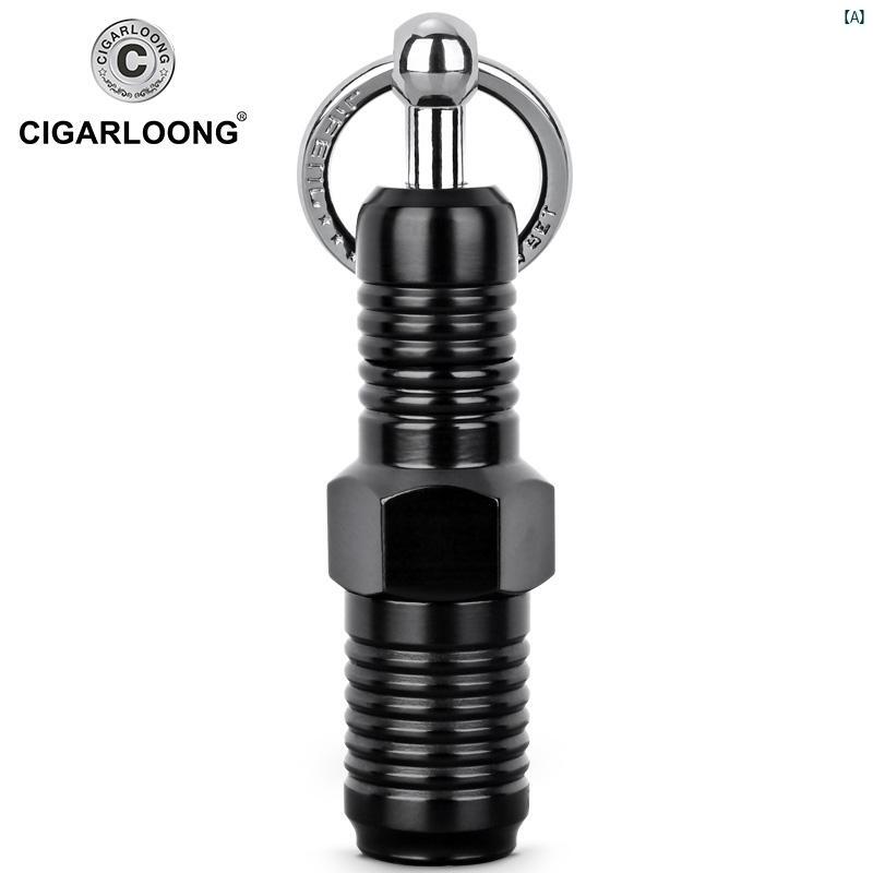 タバコグッズ　タバコ用品　かっこいい　大人 CIGARLOONG シガー ドリル ステンレス ホール オープナー ポータブル ダブル ハサミ