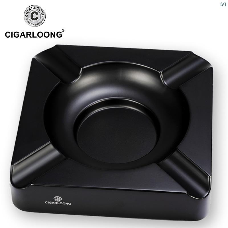 タバコグッズ　タバコ用品　かっこいい　大人 CIGARLOONG シガー 灰皿 メタル 大きい 口 リビング ルーム ホーム オフィス 組み合わせる