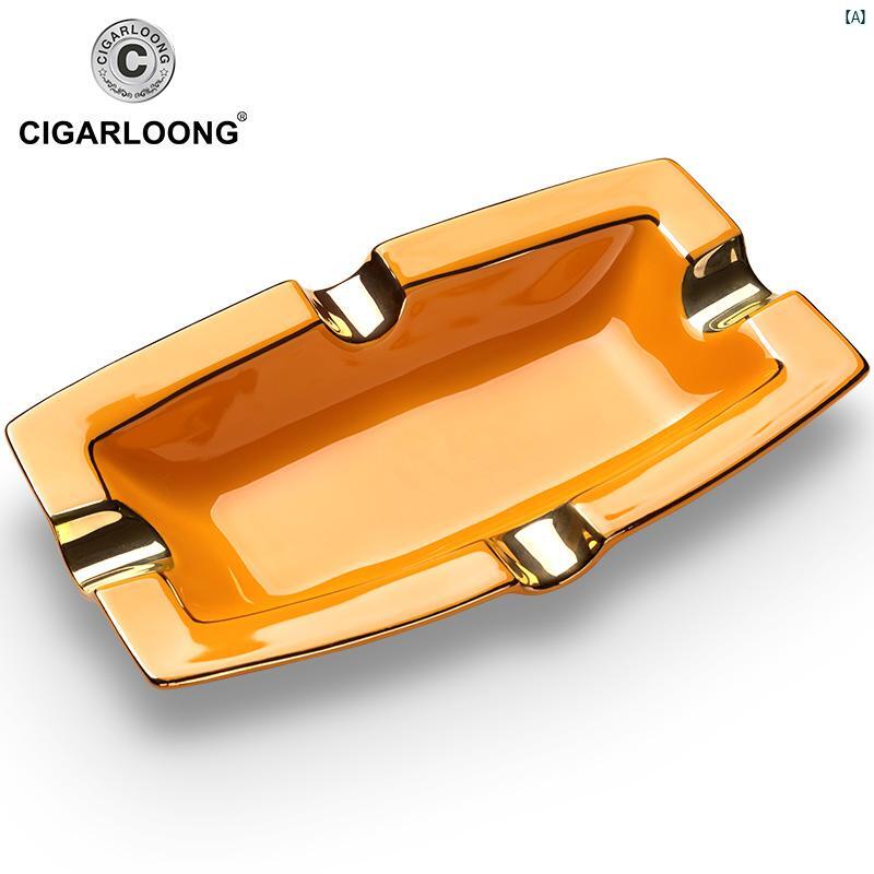 タバコグッズ　タバコ用品　かっこいい　大人 CIGARLOONG シガー 灰皿 ボーンチャイナ大 ファッション リビング ルーム 家庭用 CLG 0093