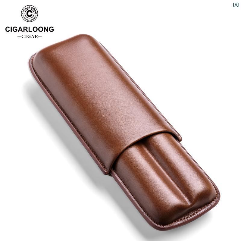 タバコグッズ　タバコ用品　かっこいい　大人 CIGARLOONG シガー スリーブ ヒュミドール ポータブル 2 パック ギフト ボックス 包装 CLH 0111