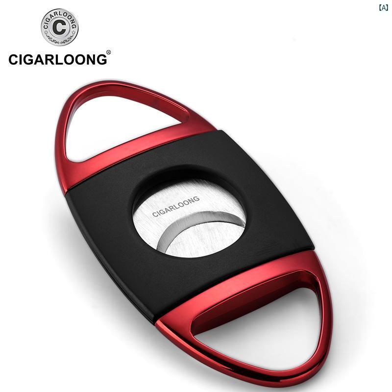 タバコグッズ　タバコ用品　かっこいい　大人 CIGARLOONG シガー さみ ステンレス シガーカッター ポータブル 鋭い 刃 ギフト ボックス CL 010