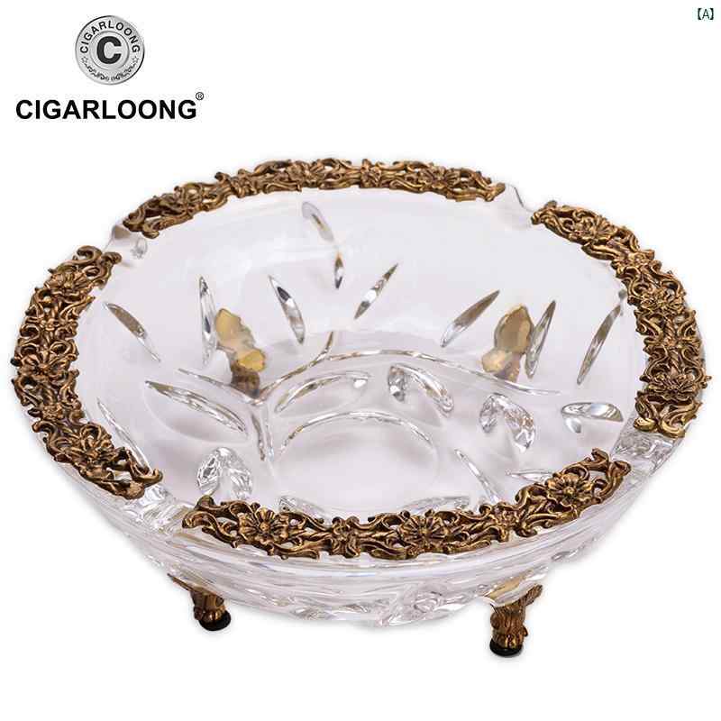 タバコグッズ　タバコ用品　かっこいい　大人 CIGARLOONG シガー 灰皿 ファッション オフィス ホーム 大型 クリスタル