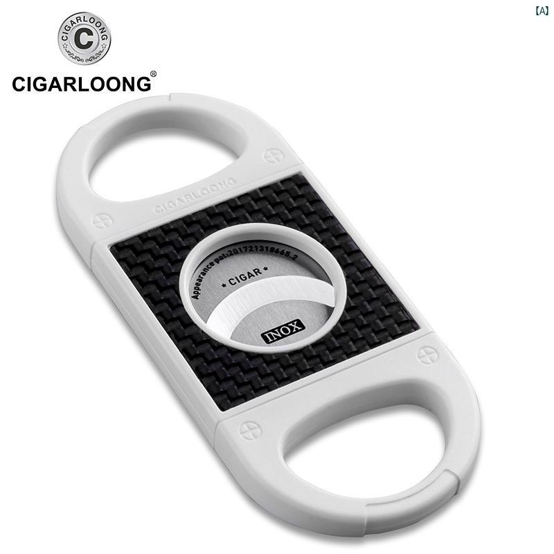 タバコグッズ　タバコ用品　かっこいい　大人 CIGARLOONG シガーカッター ポータブル 両刃 シャープ ステンレス