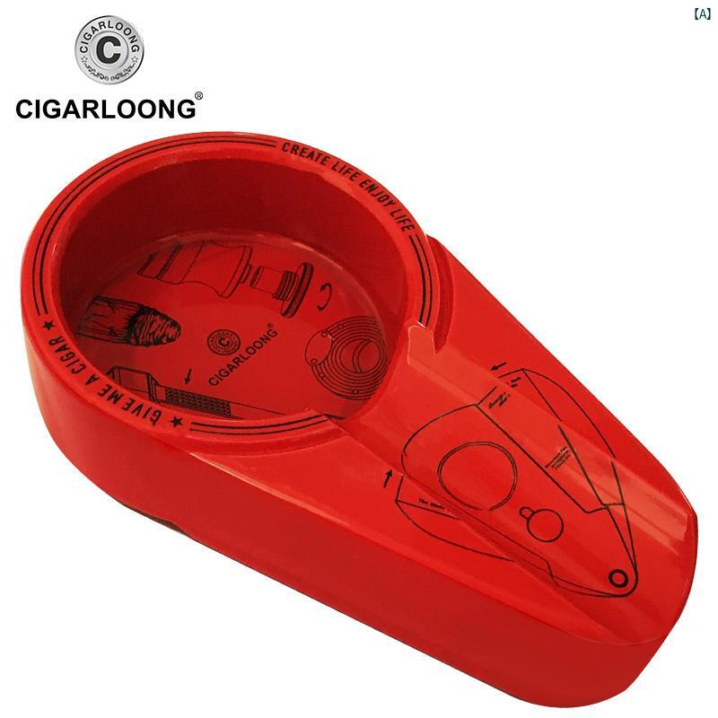 タバコグッズ　タバコ用品　かっこいい　大人 CIGARLOONG 灰皿 葉巻 金属 大型 リビング ルーム 装飾 シングル ステンレス 消 煙 器