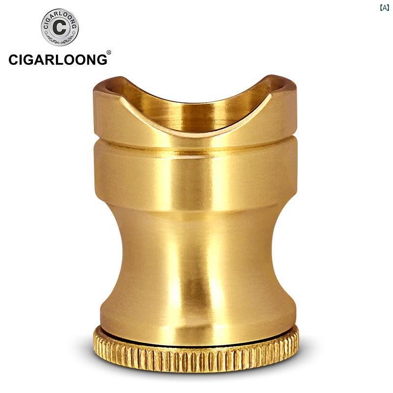 タバコグッズ　タバコ用品　かっこいい　大人 CIGARLOONG シガー ホルダー ドリル 付き ステンレス スチール トラベル ポータブル ギフト ボックス 包装