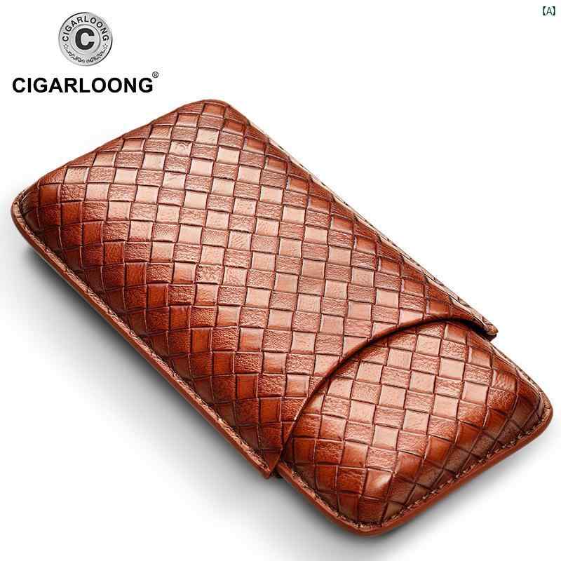 タバコグッズ　タバコ用品　かっこいい　大人 CIGARLOONG シガー ヒュミドール トラベル ポータブル カバー 3 パック 保護