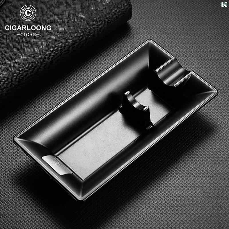 タバコグッズ　タバコ用品　かっこいい　大人 CIGARLOONG シガー 灰皿 大型 レトロ ブロンズ チタン メタル 煙