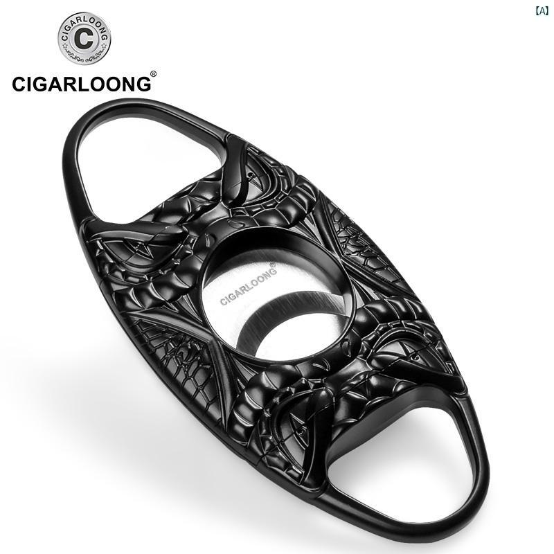 タバコグッズ　タバコ用品　かっこいい　大人 CIGARLOONG シガーカッター ステンレス シガー さみ シャープ 多機能 ハサミ