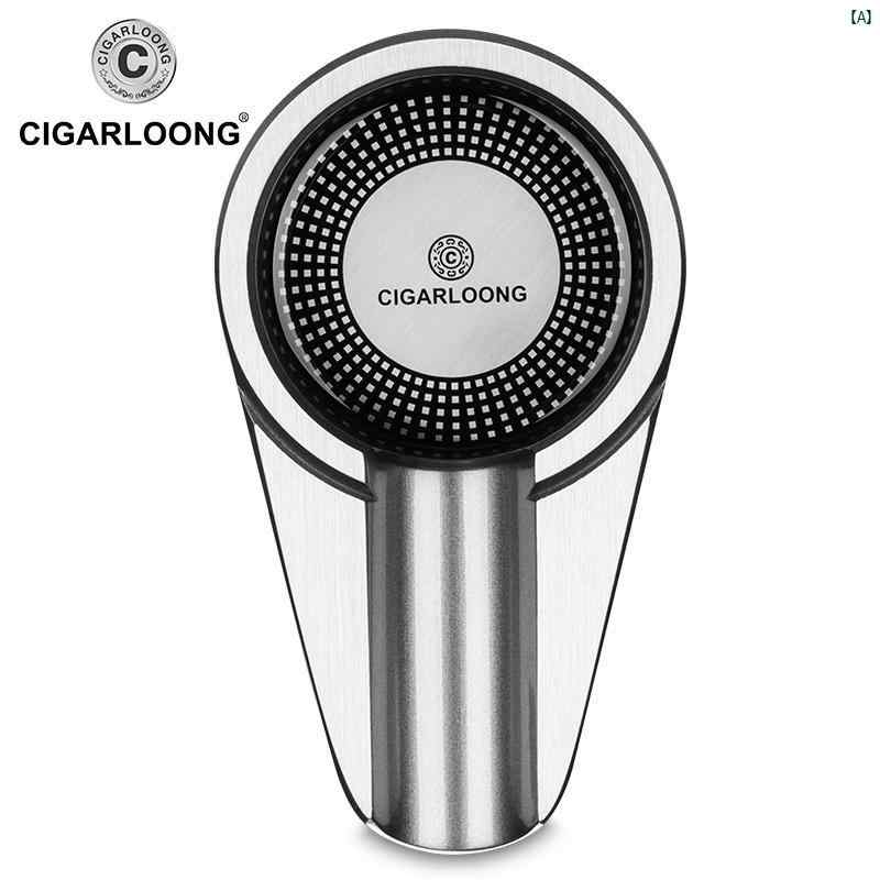 タバコグッズ　タバコ用品　かっこいい　大人 CIGARLOONG シガー 灰皿 メタル ステンレス スチール ラージ 銅 煙