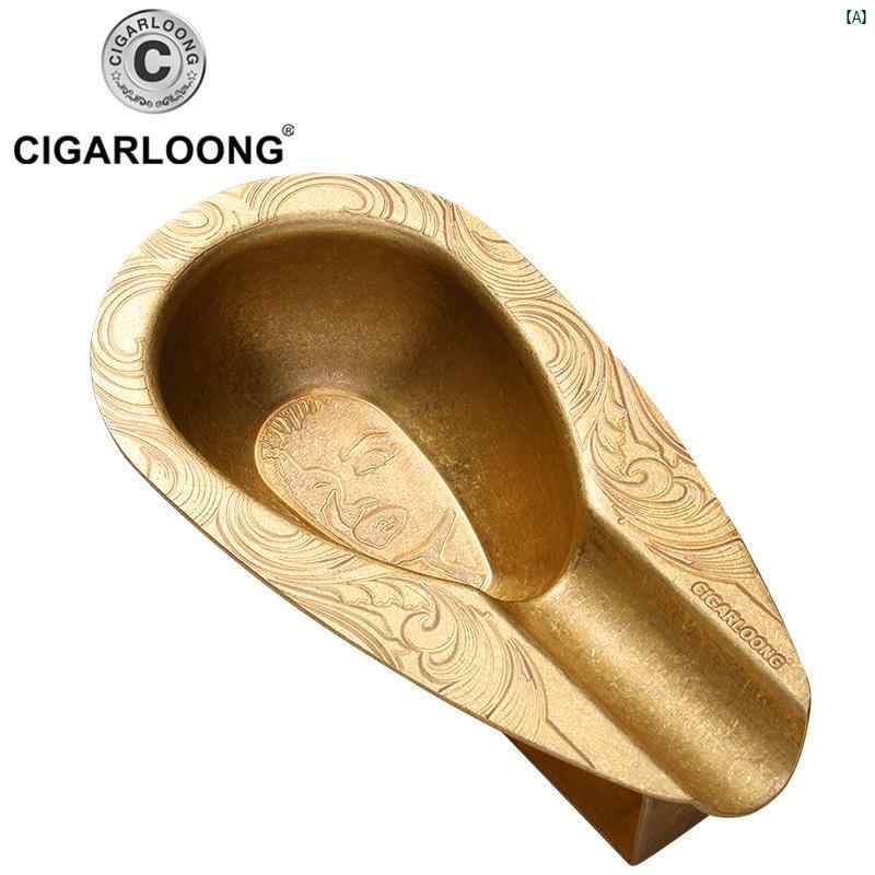 タバコグッズ　タバコ用品　かっこいい　大人 CIGARLOONG 銅 金属 シガー 灰皿 ファッション ヨーロピアン アメリカン 中華風 オーナメント