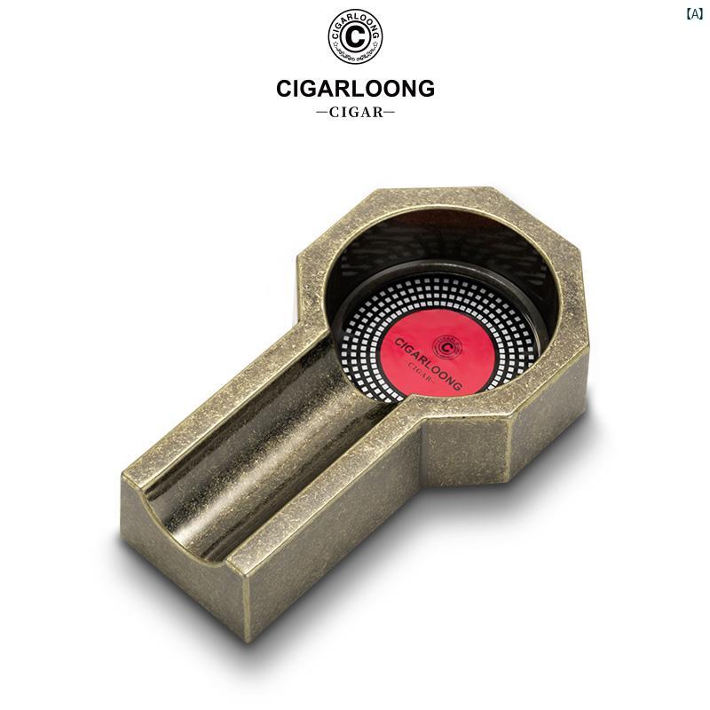 タバコグッズ　タバコ用品　かっこいい　大人 CIGARLOONG ソラナム ナッツ シガー 灰皿大 径 フルート 亜鉛 合金 灰皿 CG 24 AX 3