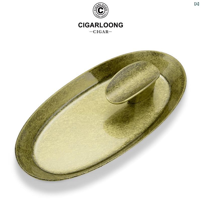 タバコグッズ　タバコ用品　かっこいい　大人 CIGARLOONG シガー 灰皿 ステンレス スチール 金属 創造的 個性大 径 トラフ CLGLL
