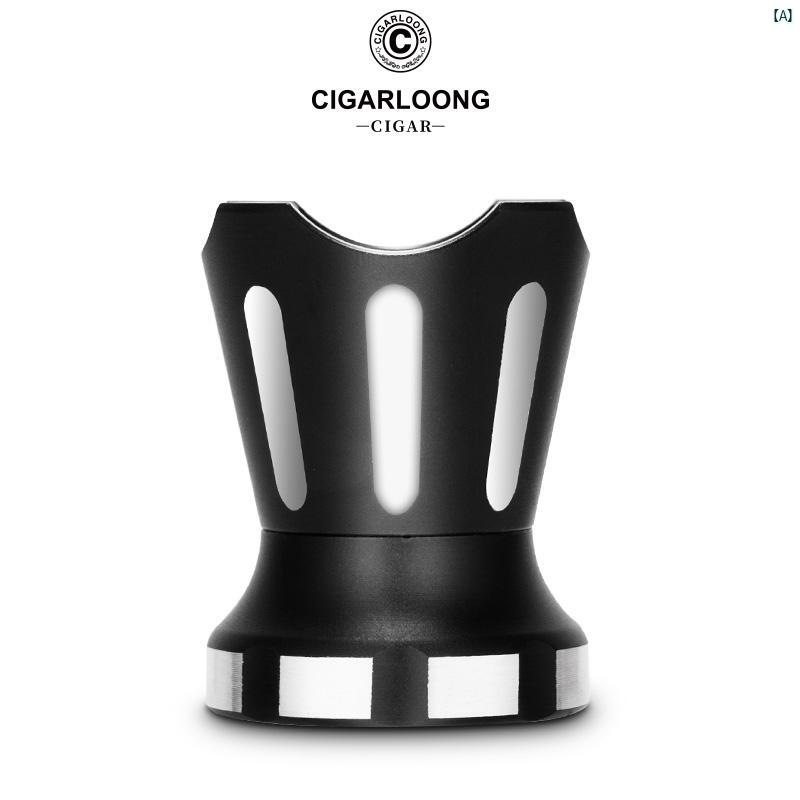 タバコグッズ　タバコ用品　かっこいい　大人 CIGARLOONG シガー ホルダー大 口径 トラフ ドリル 付き 2 連用 ホルダー CLGLP