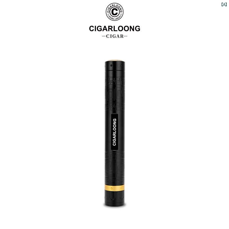 タバコグッズ　タバコ用品　かっこいい　大人 CIGARLOONG シガー チューブ 密閉 防 湿 ステンレス スチール 加 器 ポータブル CLILF 1