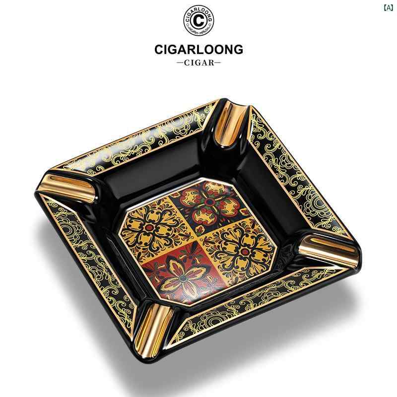 タバコグッズ　タバコ用品　かっこいい　大人 CIGARLOONG シガー 灰皿 マルチ キャリバー フルート セラミック レトロ 装飾 オーナメント CLGHH 2