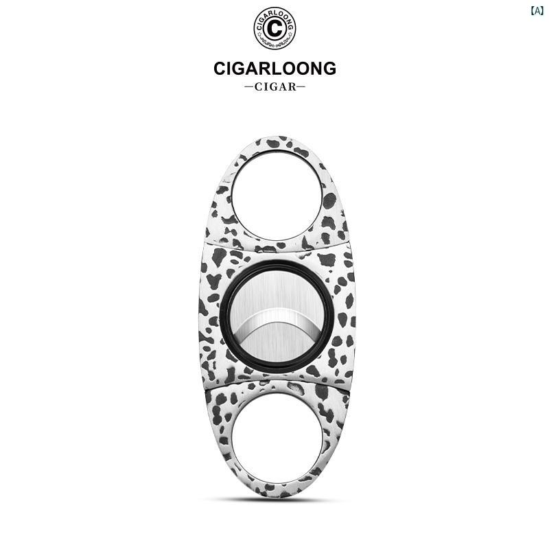 タバコグッズ　タバコ用品　かっこいい　大人 CIGARLOONG シガーカッター メタル シャープ 両刃 シンプルボディ ポータブル CLEHH 2