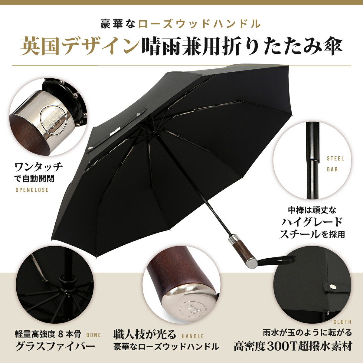 連合王国balios バリ牡 格インポート代物 折りたたみ菌傘 自動小銃開閉 メンズ 海外商標名 尨大 一肌合 素晴らしいなローズウッド握 1高齢引請ける幸運 欧米で亭亭たる面目玉を有利ているイギリスの傘ブランドbaliosのローズウッドハンドル Eu立案委任取得 の折りたたみ傘