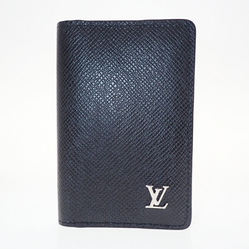【中古】LOUIS VUITTON ルイ･ヴィトン オーガナイザー・ドゥ ポッシュ タイ王国ガ なめし革 ノワール しろがね色金具 M30283 USED‐A m26-1200182925800589
