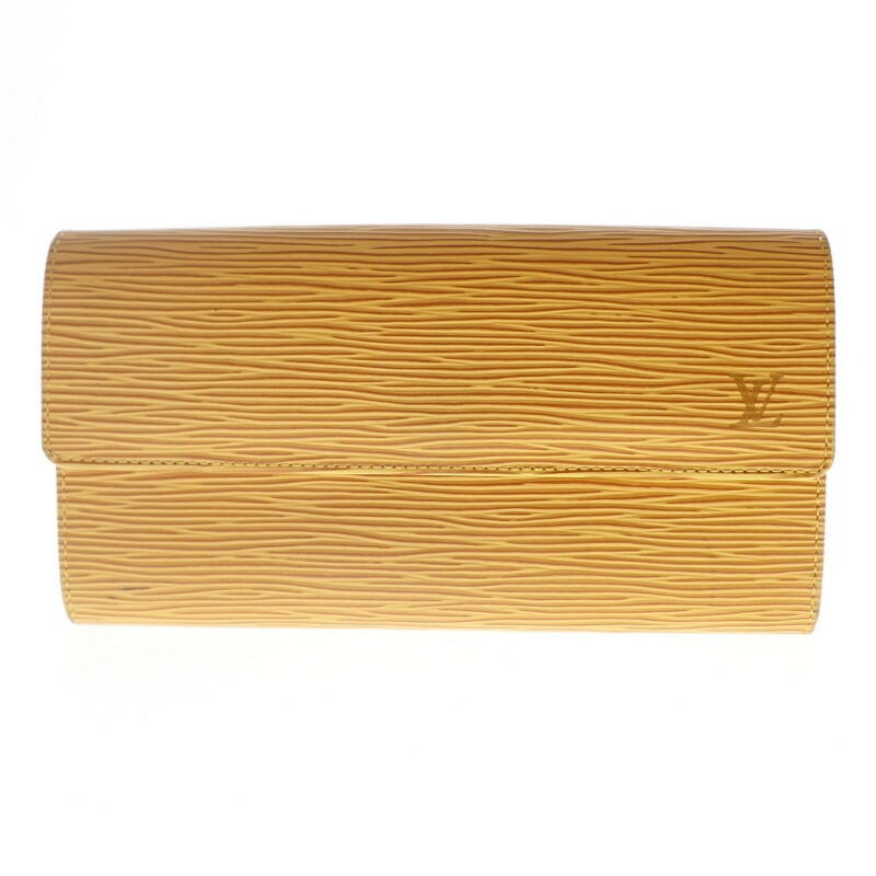 【中古】LOUIS VUITTON ルイ ヴィトン ポシェット ポルトモネ クレディ エピ 黄色 M63579 ※ポッケットにベータ有 長銭入れ USED‐B m26-1200182925800243