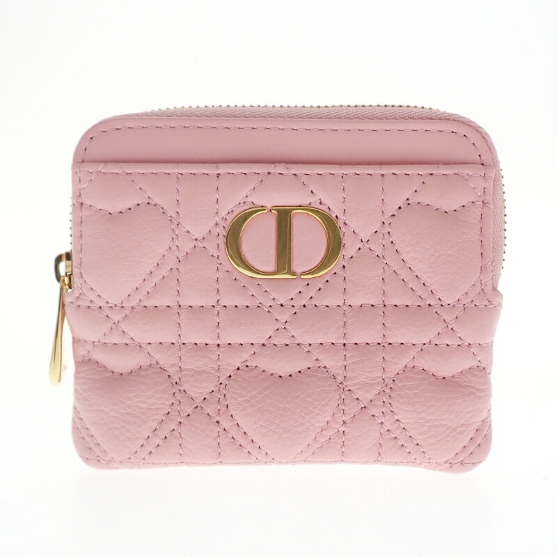 【中古】Christian Dior ディオール Caro Lavender ウォレット カロ ラベンダー コインケース 釣り銭入れ 歌留多容れもの 名刺入れ パウダーコンパクト 金入れ ゴールド金具 USED-A  m26-1200294925800484