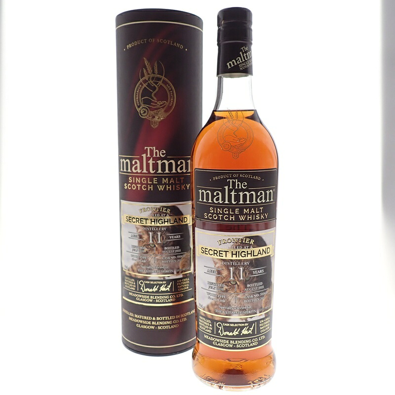【中古・未開栓】The maltman SECRET HIGHLAND ザ モルトマン シークレットハイランド 2010-2021 11年 スコッチウイスキー 700ml 洋酒【かんてい局前橋店】m25-1200580925800168