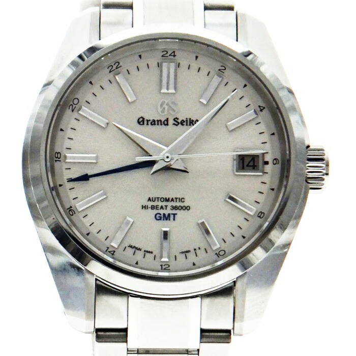 【中古】GRAND SEIKO グランドセイコー SBGJ263 9R86-00A0 ヘリテージコレクション メカニカルハイビート GMT メンズ 自動巻き デイト シルバー文字盤 腕時計 USED-B m26-1200306925800187