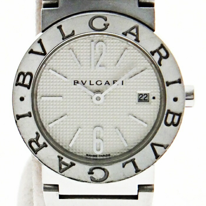 【中古】BVLGARI ブル小峡谷 ブルガリブルガリ BB26SS 白文字記号盤 石英 デイト レディース ウォッチ USED-B m26-1200278925800066