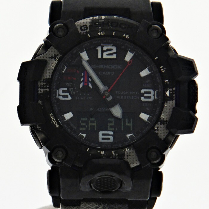 【中古】CASIO カシオ G-SHOCK MUDMASTER TEAM LAND CRUISER コラボレーションモデル GWG-2000TLC-1AJR メンズ デジタル タフソーラー 電波時計 黒文字盤 腕時計USED-B m26-1200307925800377