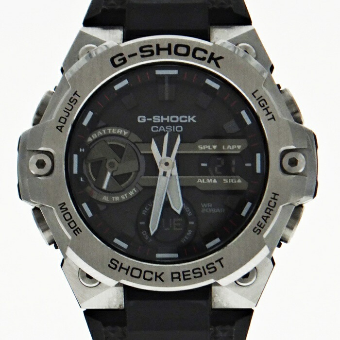 【中古】CASIO カシオ G-SHOCK G-STEEL GST-B400-1AJF メンズ デジタル タフソーラー 電波時計 耐衝撃構造（ショックレジスト） カーボンコアガード構造 20気圧防水 黒文字盤 腕時計 USED-AB m26-1200307925800378