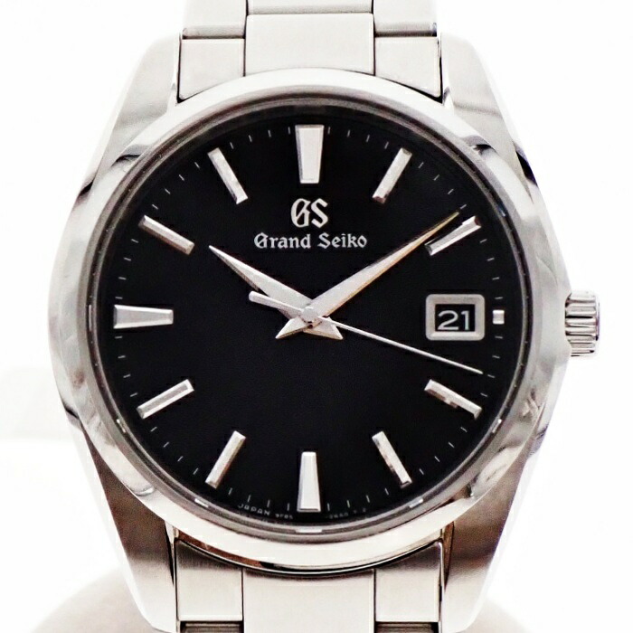 【中古】GRAND SEIKO 競技場セイコー ヘリテージコレクション SBGP011 9F85-0AC0 石英 デイト 黒文字盤 メンズ ウオッチ USED-B m26-1200306925800182