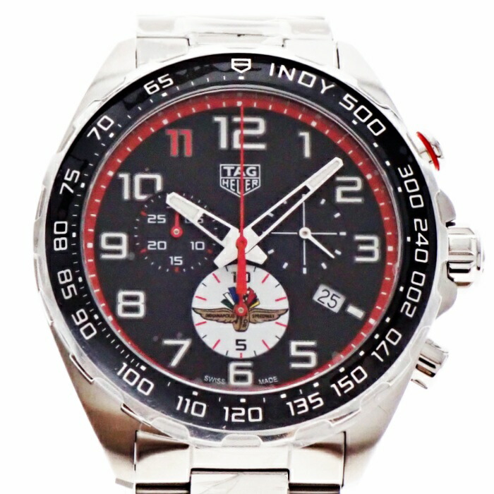【中古】TAG HEUER タグホイヤー フォーミュラー1  クロノグラフ インディ500 特別～版 CAZ101AW.BA0842 石英 デイト 黒文字盤 メンズ ウォッチ USED-SA m26-120030192580073