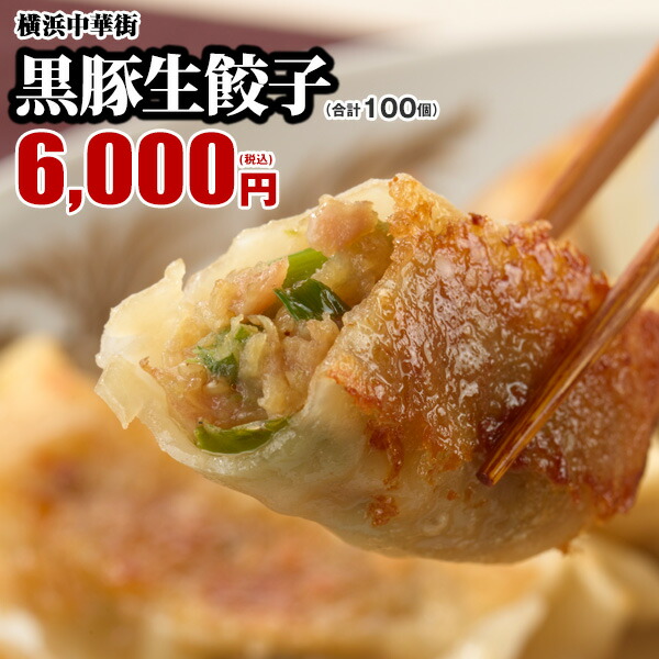 黒豚生餃子100個（20個入×5箱）餃子 生餃子 ギョウザ ギョーザ 冷凍餃子 お取り寄せ 国産 点心 グルメ 惣菜 中華 冷凍 おつまみ おかず 黒豚 大容量 簡単 食品 横浜中華街 お土産 中華点心 中華惣菜 皇朝