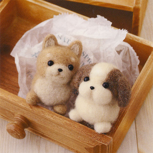 chama　羊毛フェルト＋毛糸　MIX　犬　ハンドメイド 羊毛フェルト 犬 チワワ 刺繍 ハンドメイド 羊毛フェルト