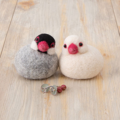 楽天市場】羊毛フェルトキット 桜文鳥と白文鳥 H441-611 ころん