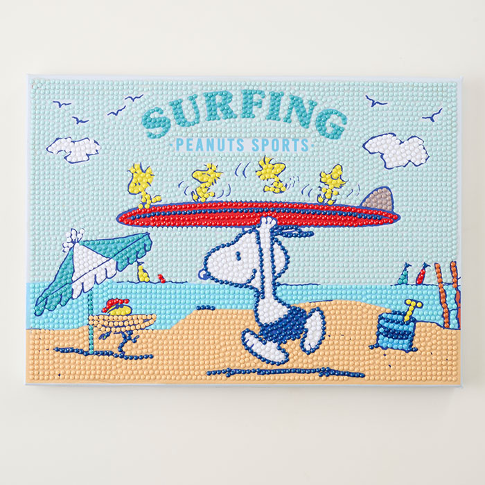 【楽天市場】DIAMOND FIX（ダイヤモンドフィックス） PEANUTS スヌーピー（SNOOPY） SURFING ダイヤモンドアート ...