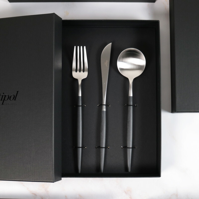 楽天市場】クチポール GOA ブラックシルバー デザートフォーク 正規品