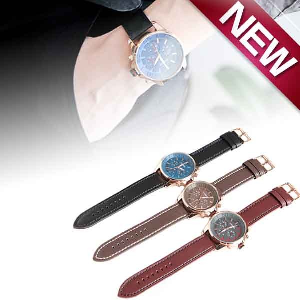 men's watch watch leather band simple design watch men's PU men's watch watch watch band leather strap male analog watch watch