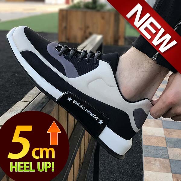 5.0cm 身長UP メンズ メンズスニーカー カジュアルシューズ スリッポン スリッポンスニーカー 黒 履きやすい