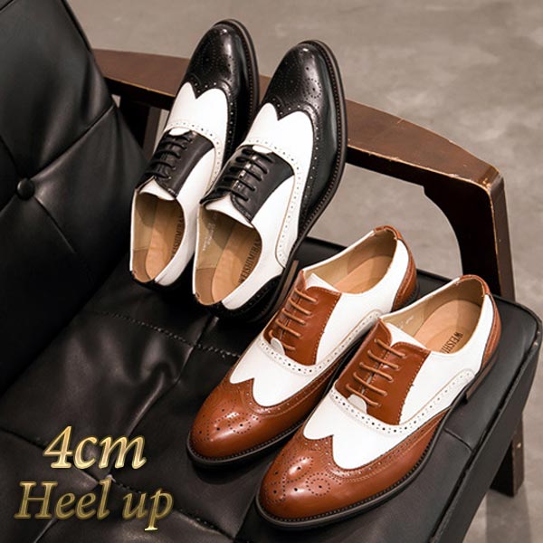 極美品■Akiron×DONOBAN■ドレスシューズ✨ウィングチップ 厚底 楽天市場】ビジネスシューズ メンズ ウィングチップ 本革 コンビ