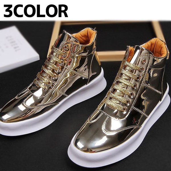 楽天市場】スニーカー ハイカット メンズ スタッズ ロック レース