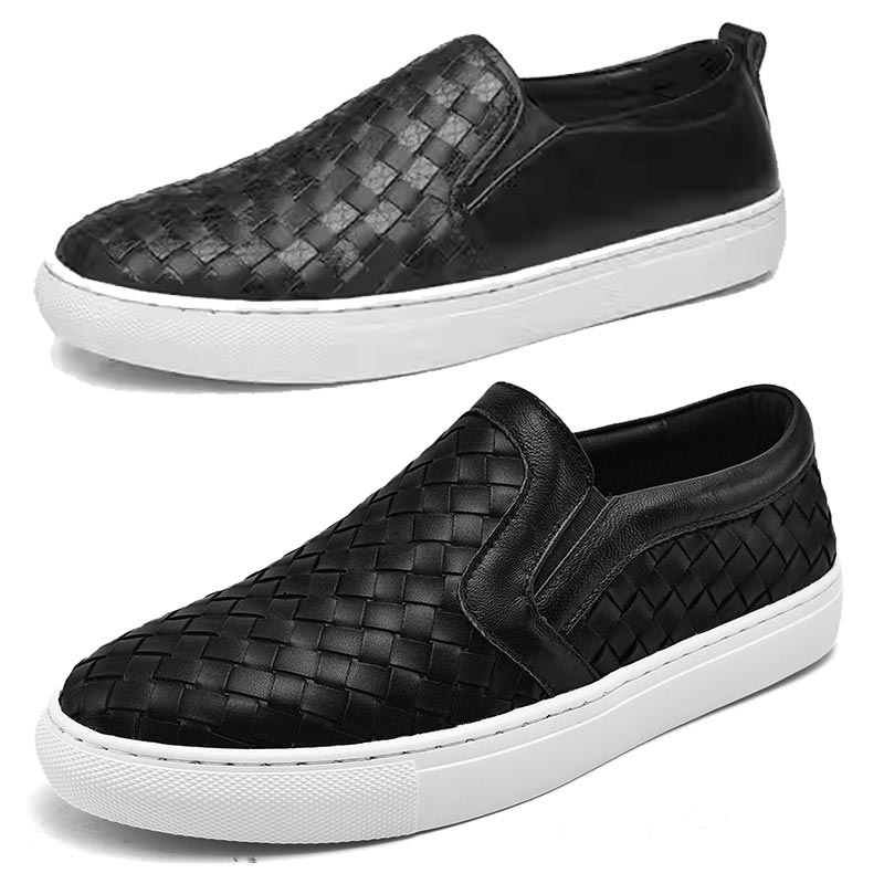 楽天市場】スリッポン メンズ 本革 履きやすい グレー 紐なし